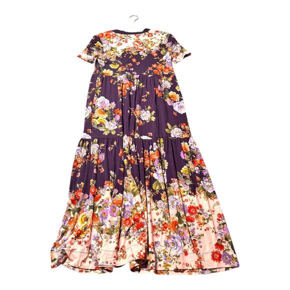 NWT JOHNNY WAS WOMENS DEESS SMALL TIRED HENLEY FLORAL BOHO HIPPIE - Picture 6 of 11